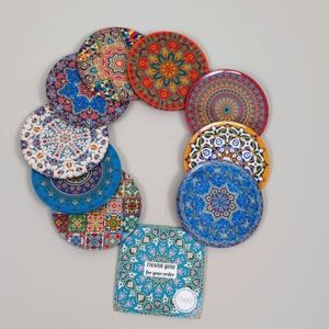 NWT Haqiqi set of 9 coasters with cork bottom